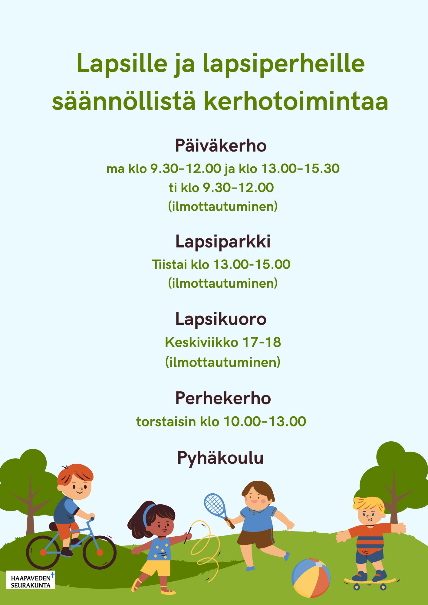 Säännöllinen kerhotoiminta